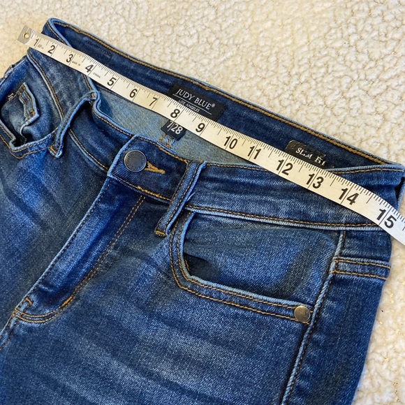 Judy Blue Los Angeles Slim Fit High Rise Dark Wash Jean Size 7/28 x 29” - Picture 11 of 12